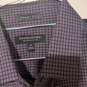 Banana Repubic Grant Fit Medium Dress Shirt Business Casual Button Down